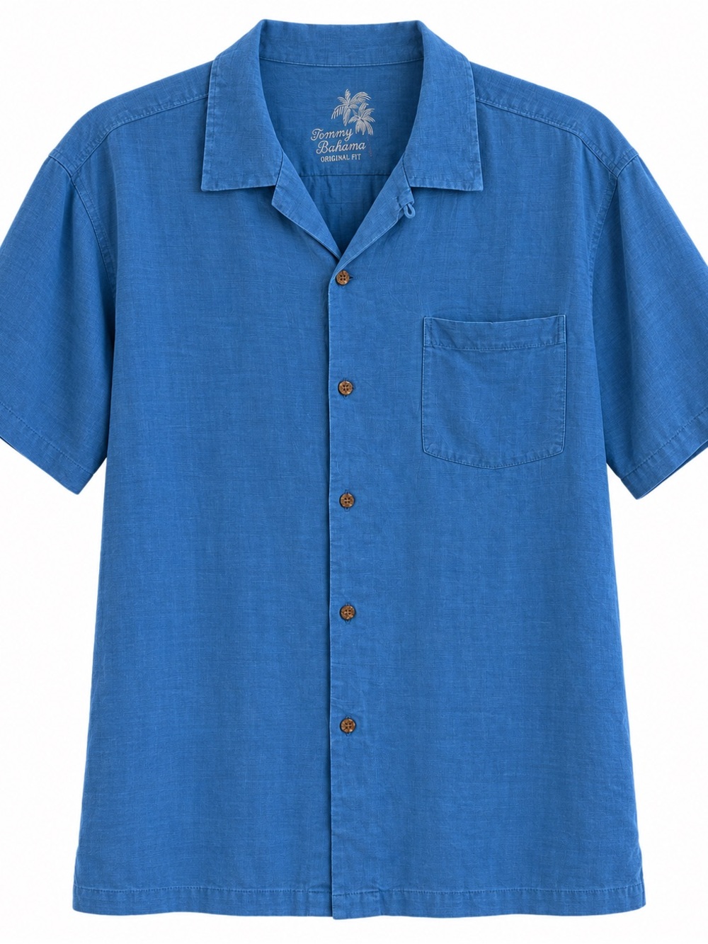 Tommy Bahama Blue Short-Sleeve Camp Shirt